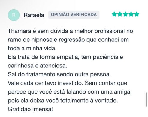 Depoimento verificado de Rafaela sobre os atendimentos de Thamara Abdala